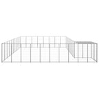 VidaXL Hondenkennel 25,41 m² staal zilverkleurig