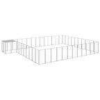 VidaXL Hondenkennel 37,51 m² staal zilverkleurig