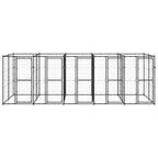 VidaXL Hondenkennel 12,1 m² staal