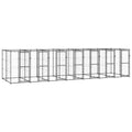 VidaXL Hondenkennel 16,94 m² staal