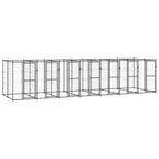 VidaXL Hondenkennel 16,94 m² staal