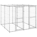 VidaXL Hondenkennel met dak 4,84 m² gegalvaniseerd staal