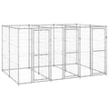 VidaXL Hondenkennel 7,26 m² gegalvaniseerd staal