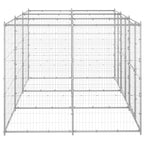 VidaXL Hondenkennel 7,26 m² gegalvaniseerd staal