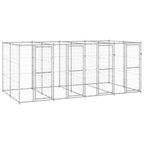 VidaXL Hondenkennel 9,68 m² gegalvaniseerd staal