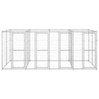 VidaXL Hondenkennel 9,68 m² gegalvaniseerd staal