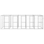 VidaXL Hondenkennel 12,1 m² gegalvaniseerd staal