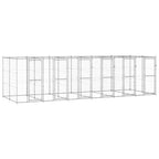 VidaXL Hondenkennel 14,52 m² gegalvaniseerd staal