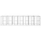 VidaXL Hondenkennel 16,94 m² gegalvaniseerd staal