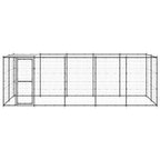 VidaXL Hondenkennel met dak 12,1 m² staal