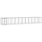 VidaXL Hondenkennel met dak 26,62 m² staal