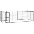 VidaXL Hondenkennel 12,1 m² staal