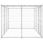 VidaXL Hondenkennel met dak 7,26 m² gegalvaniseerd staal