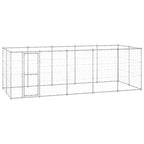 VidaXL Hondenkennel 12,1 m² gegalvaniseerd staal
