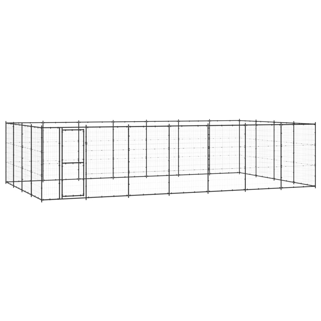 VidaXL Hondenkennel 33,88 m² staal