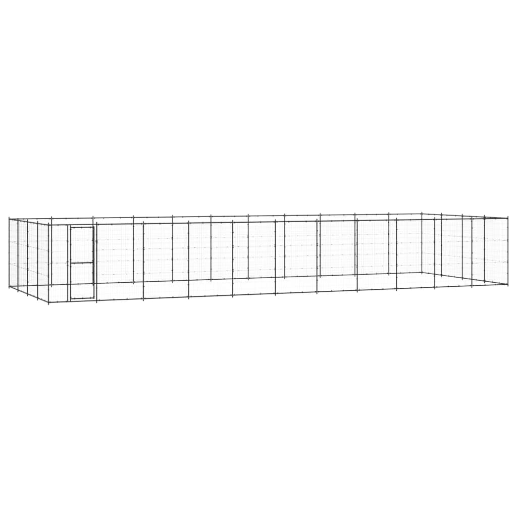 VidaXL Hondenkennel 53,24 m² staal