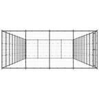 VidaXL Hondenkennel 53,24 m² staal