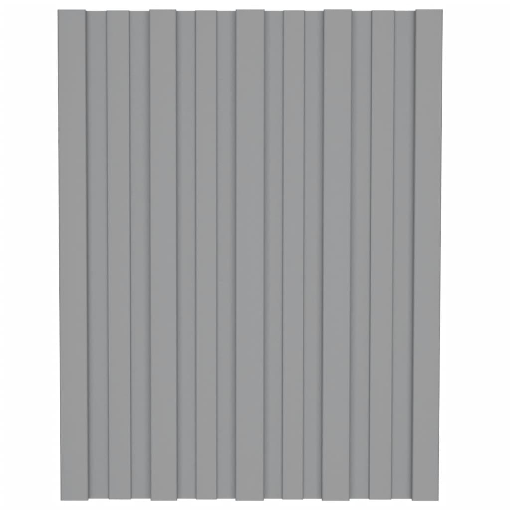 VidaXL Dakpanelen 36 st 60x45 cm gegalvaniseerd staal grijs