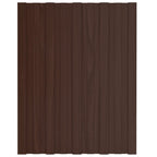 VidaXL Dakpanelen 12 st 60x45 cm gegalvaniseerd staal bruin