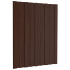 VidaXL Dakpanelen 36 st 60x45 cm gegalvaniseerd staal bruin