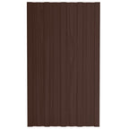 VidaXL Dakpanelen 12 st 80x45 cm gegalvaniseerd staal bruin
