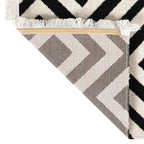 VidaXL Buitenkleed platgeweven 80x150 cm zwart en beige