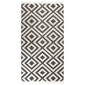 VidaXL Buitenkleed platgeweven 80x150 cm lichtzwart en lichtbeige