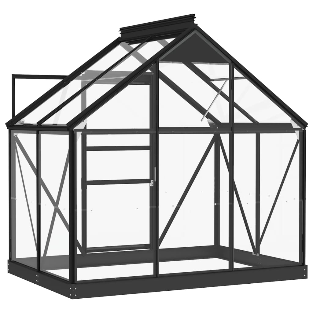 VidaXL Kweekkas 155x103x191 cm aluminium en glas antracietkleurig
