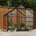 VidaXL Kweekkas 155x103x191 cm aluminium en glas antracietkleurig