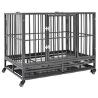 Vidaxl hondenbench met wielen 102x72x85 cm staal