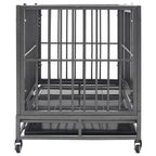 Vidaxl hondenbench met wielen 102x72x85 cm staal