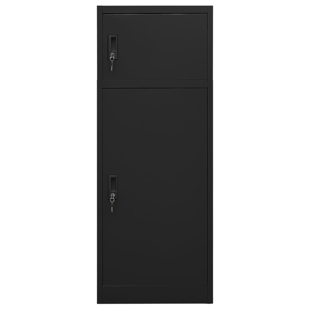 Vidaxl zadelkast 53x53x140 cm staal zwart