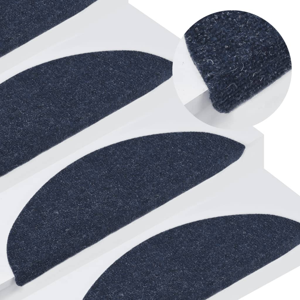 Vidaxl trapmatten zelfklevend 15 st 56x17x3 cm blauw