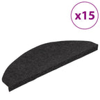 Vidaxl trapmatten zelfklevend 15 st 65x22,5x3,5 cm zwart