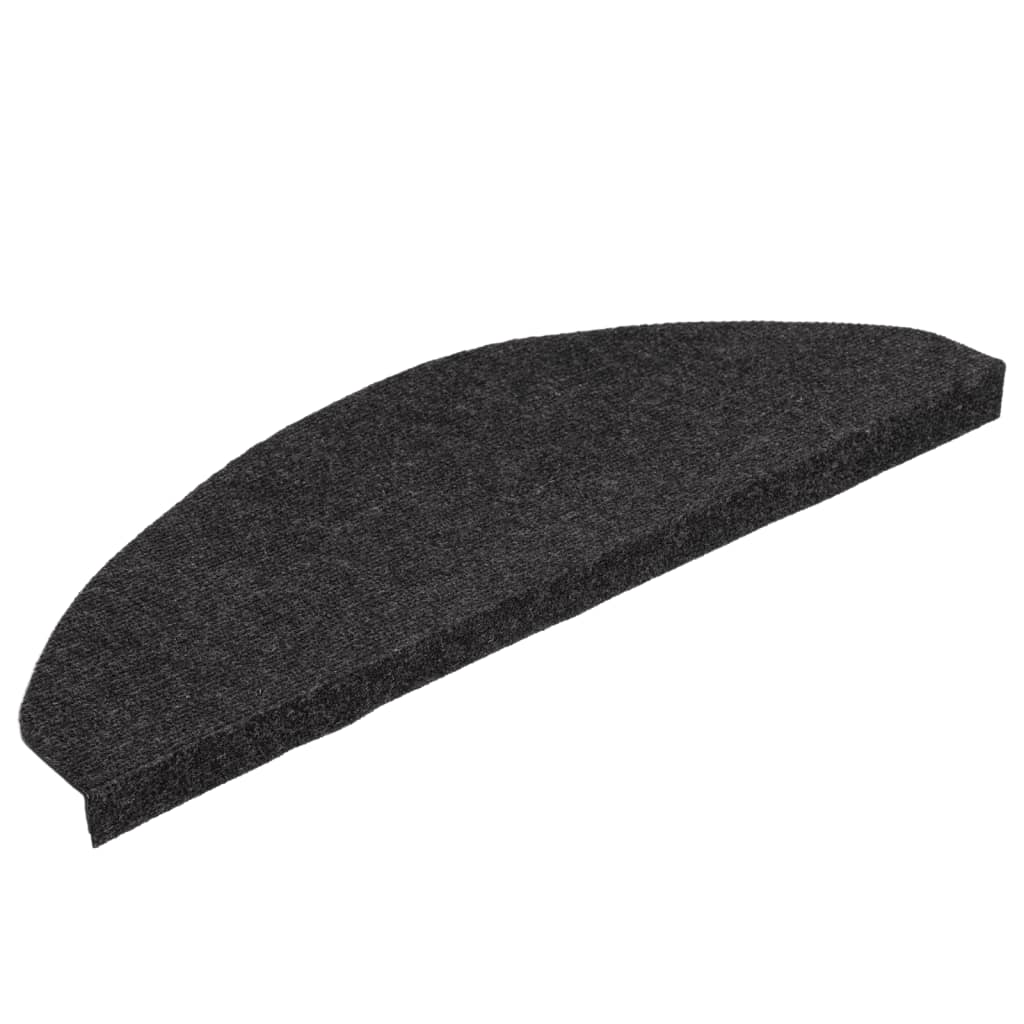 Vidaxl trapmatten zelfklevend 15 st 65x22,5x3,5 cm zwart