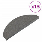 Vidaxl trapmatten zelfklevend 15 st 65x22,5x3,5 cm grijs