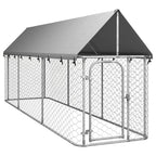 Vidaxl hondenkennel voor buiten met dak 400x100x150 cm