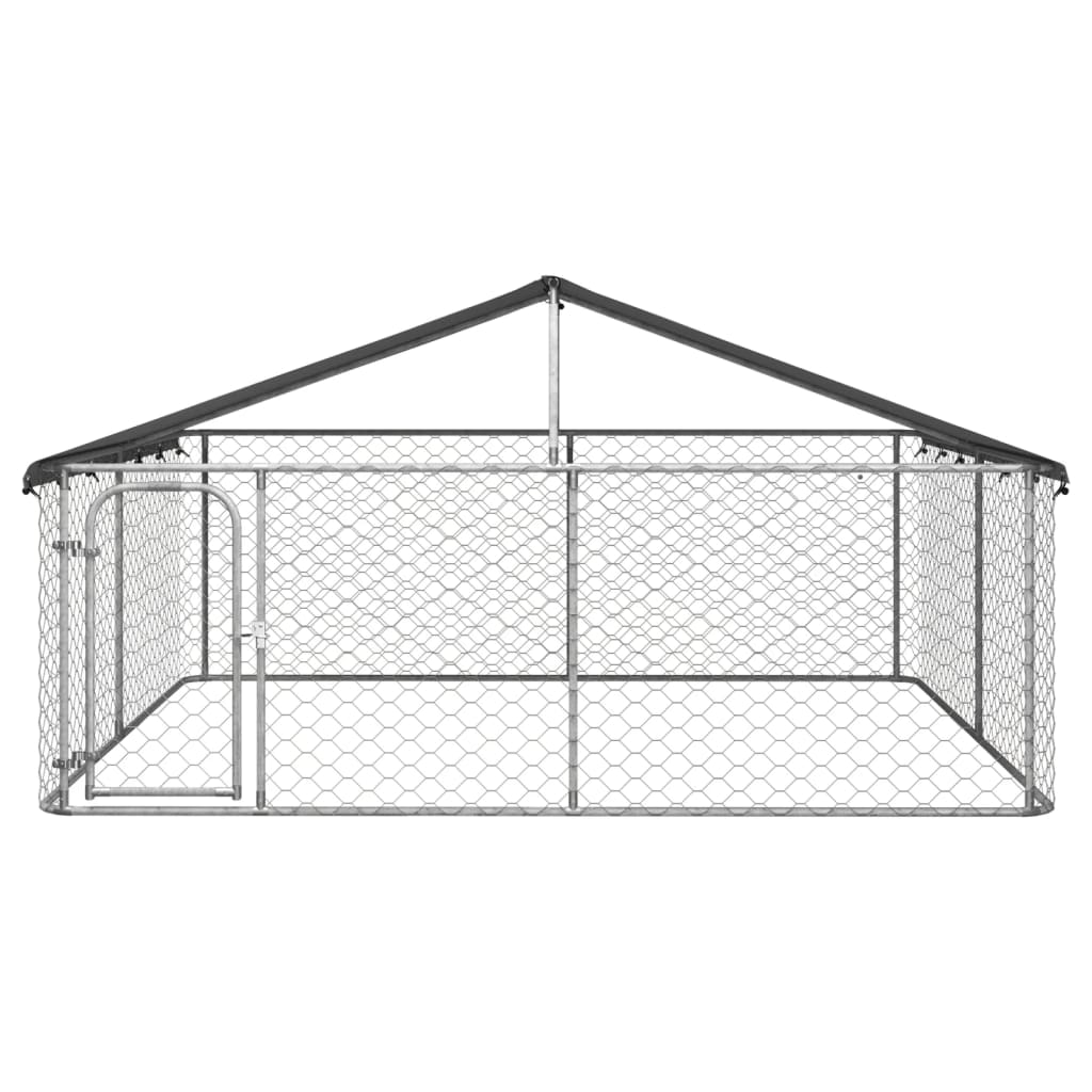 Vidaxl hondenkennel met dak 300x300x150 cm