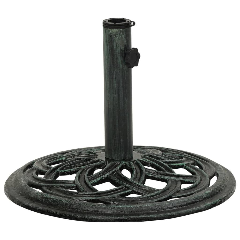 Vidaxl parasolvoet 44x44x31 cm gietijzer groen