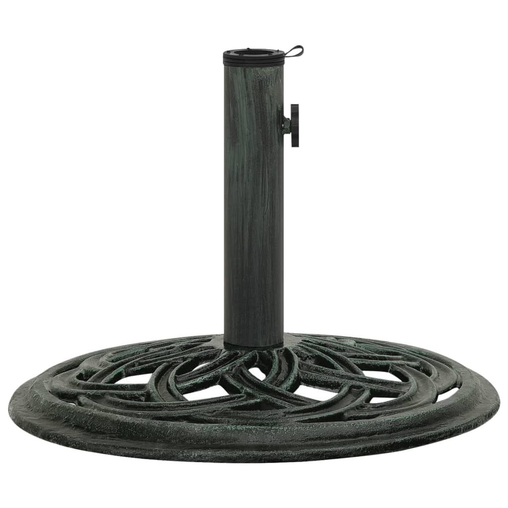 Vidaxl parasolvoet 44x44x31 cm gietijzer groen