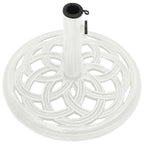 Vidaxl parasolvoet 44x44x31 cm gietijzer wit