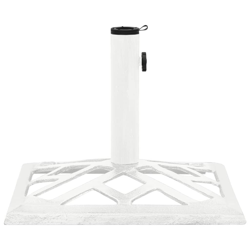 Vidaxl parasolvoet 44x44x31 cm gietijzer wit