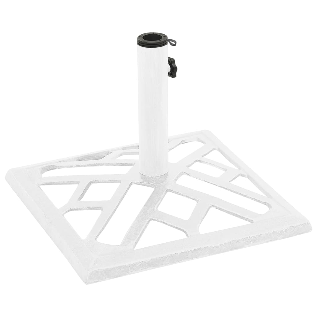 Vidaxl parasolvoet 44x44x31 cm gietijzer wit