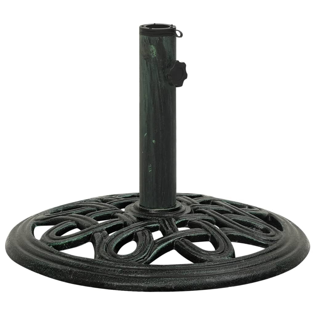 Vidaxl parasolvoet 40x40x32 cm gietijzer groen