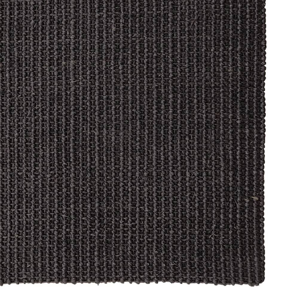 VidaXL Vloerkleed 66x150 cm natuurlijk sisal zwart
