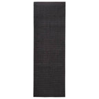 VidaXL Vloerkleed 66x200 cm natuurlijk sisal zwart