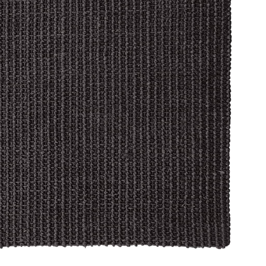 VidaXL Vloerkleed 100x350 cm natuurlijk sisal zwart