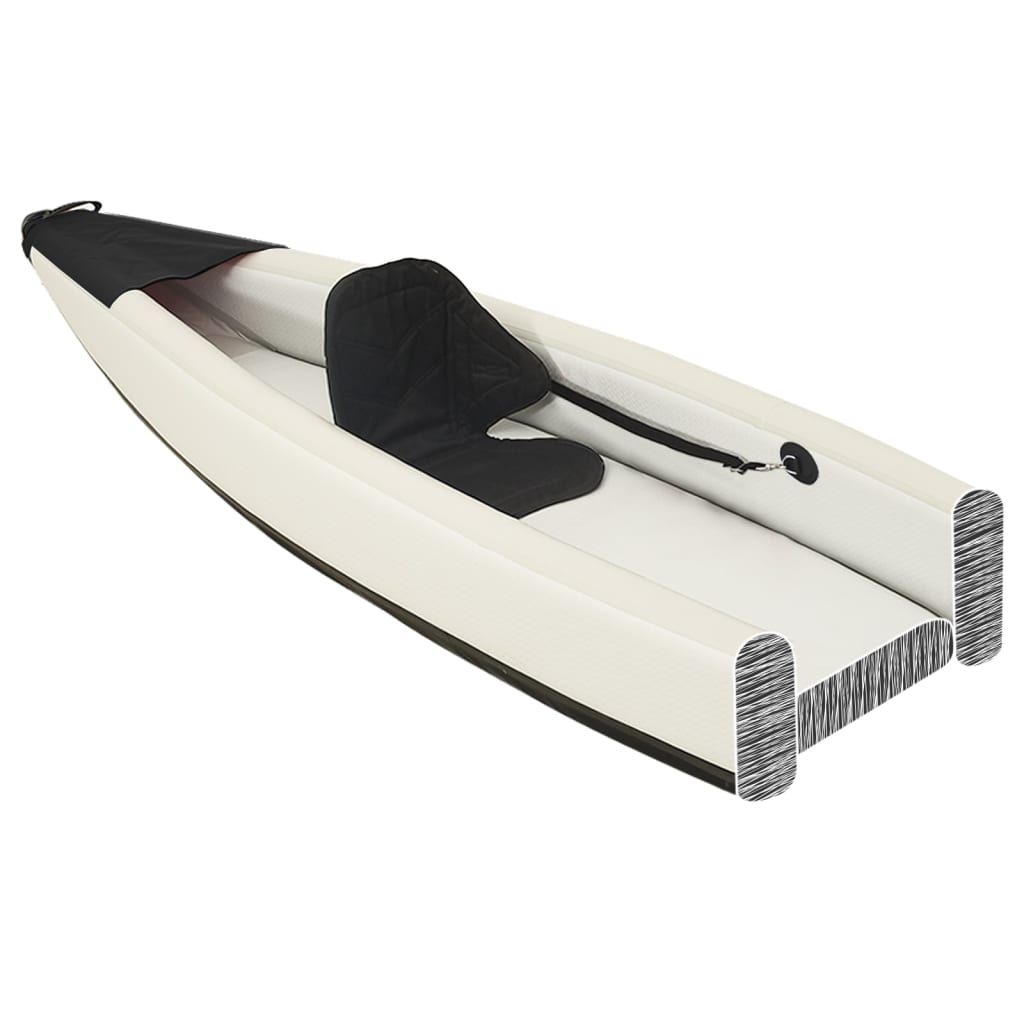 VidaXL Kajak opblaasbaar 424x81x31 cm polyester zwart