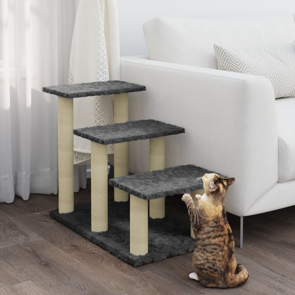 VidaXL Kattenmeubel met sisal krabpalen 50,5 cm donkergrijs