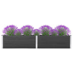 Vidaxl plantenbak verhoogd 200x50x54 cm hkc grijs